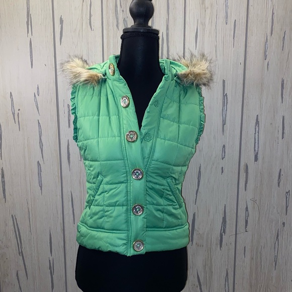 Justice Girls Size 12 Quilted Puffer Jacket Vest - Picture 3 of 16
